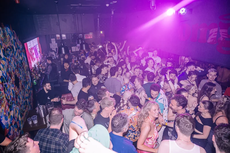An overhead view of the dancefloor at OMG Liverpool