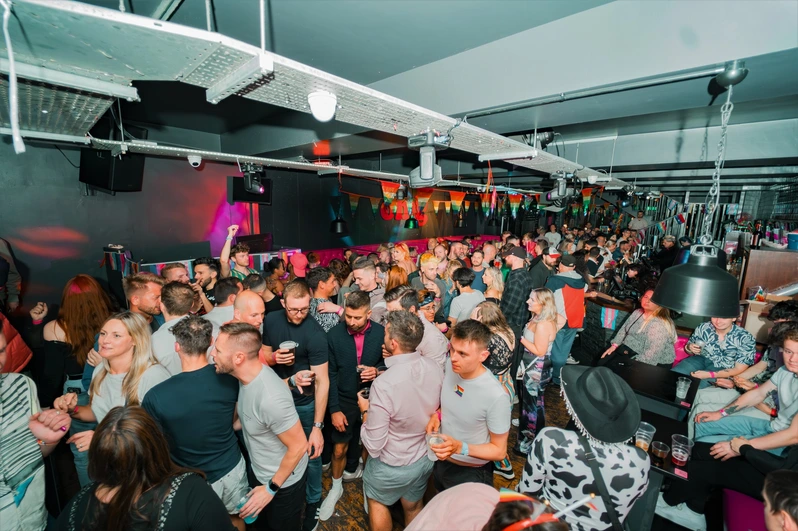 Crowds of clubbers on the dancefloor at OMG Plymouth